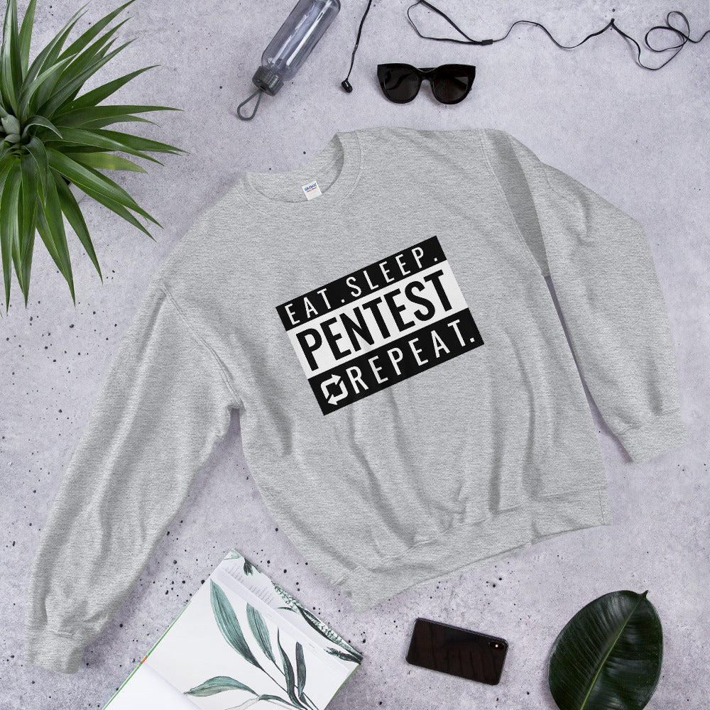 Eat sleep pentest repeat - Unisex Sweatshirt by DarkByteGear