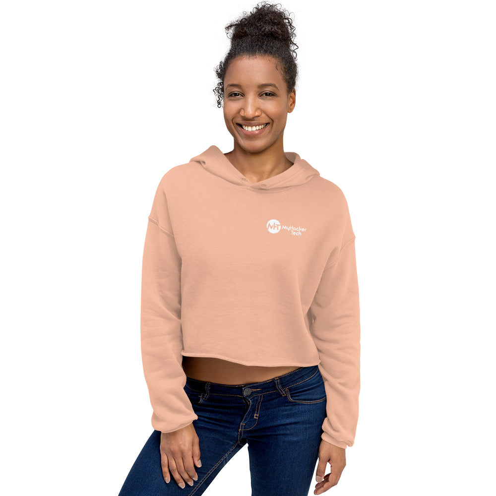 MyHackerTech Classic - Crop Hoodie (with back design) by DarkByteGear