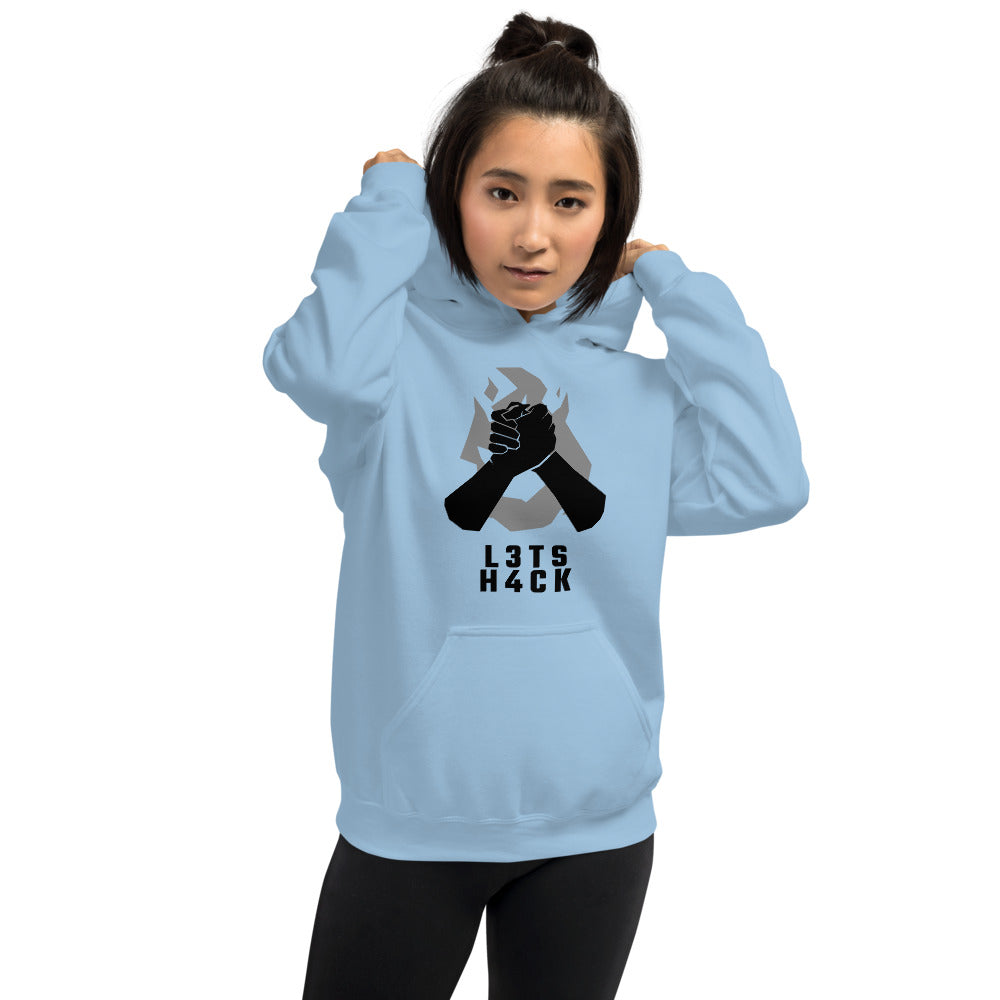 L3ts H4ck - Unisex Hoodie (black text) by DarkByteGear