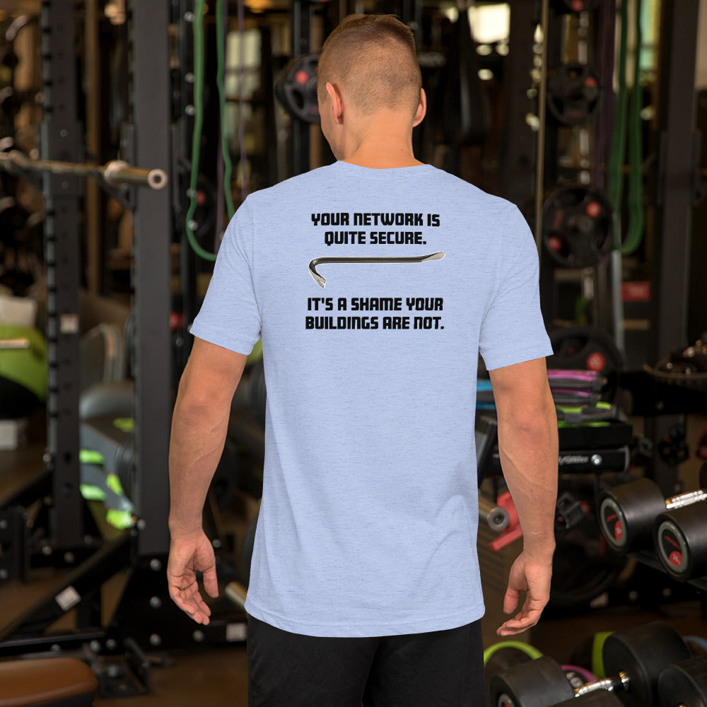 Your network is quite secure - Short-Sleeve Unisex T-Shirt (black text) by DarkByteGear