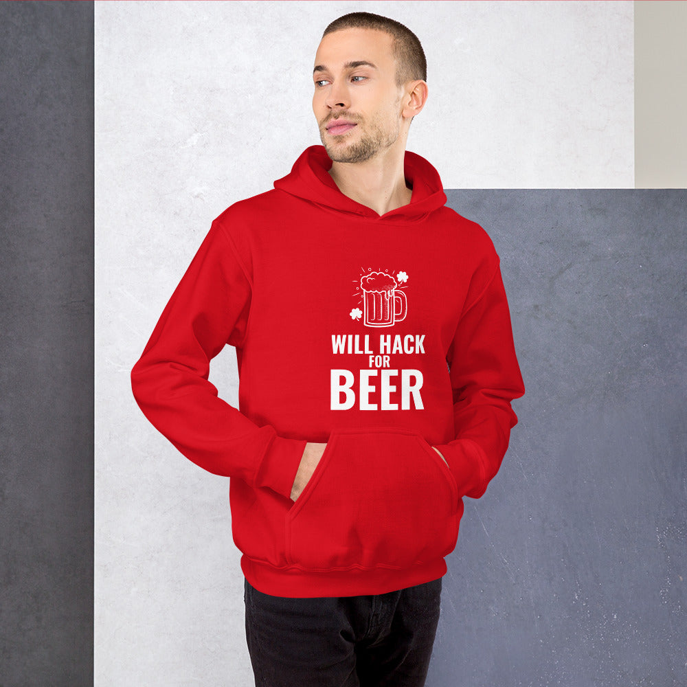 Will hack for beer - Unisex Hoodie by DarkByteGear