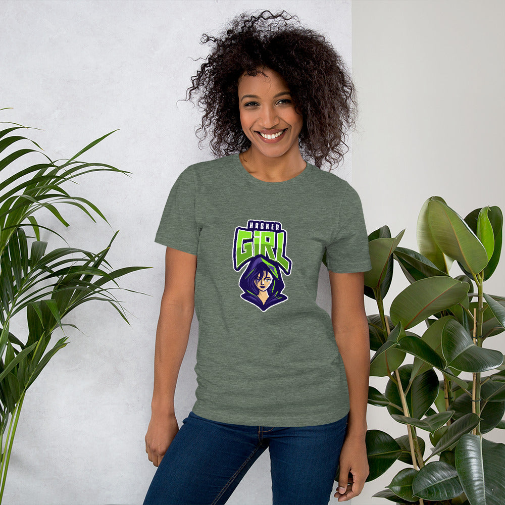 Hackergirl v.1 - Short-Sleeve Unisex T-Shirt by DarkByteGear