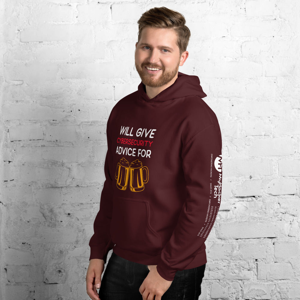Will give cyber security advice for beer - Unisex Hoodie by DarkByteGear
