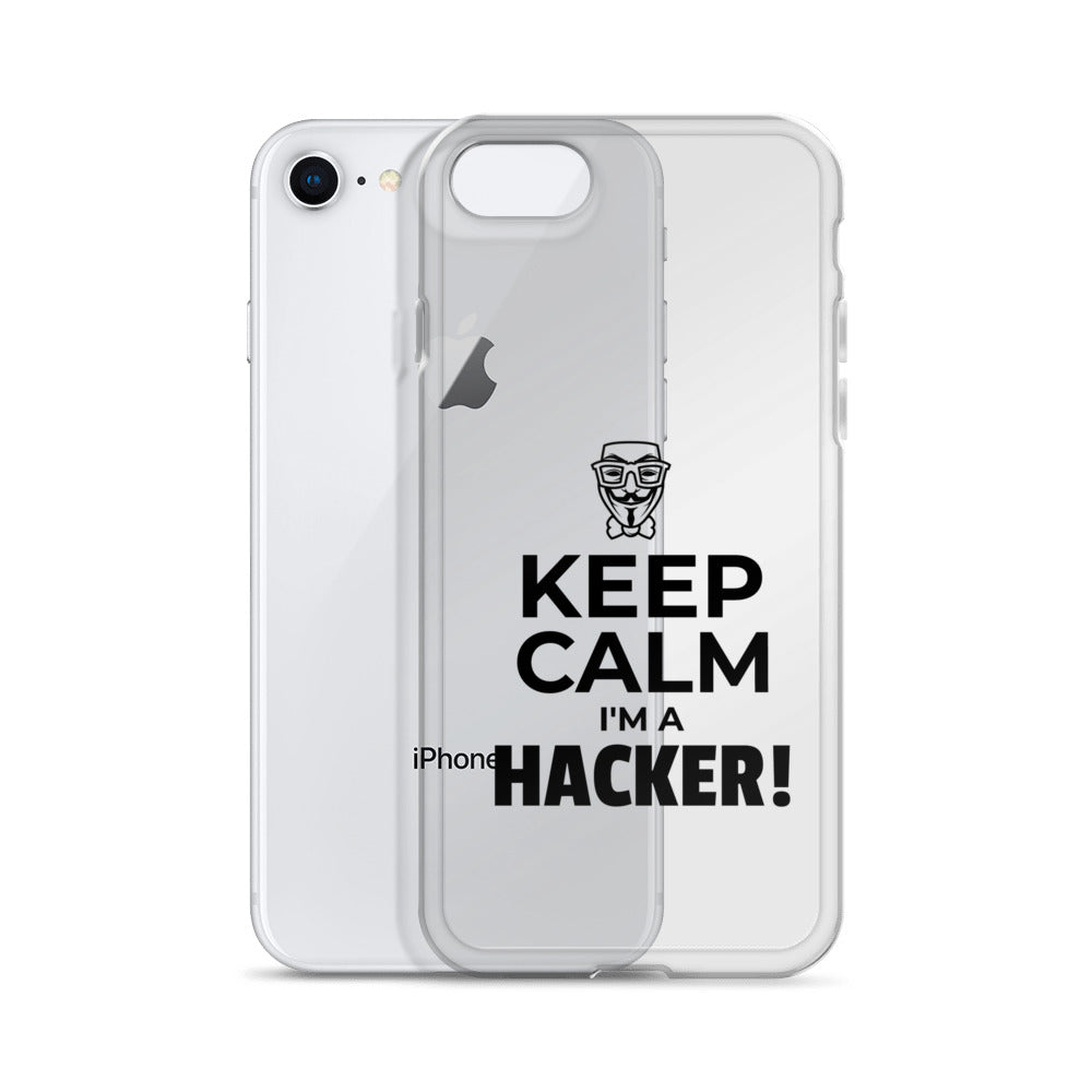 Keep Calm I'm a hacker! - iPhone Case (black text) by DarkByteGear