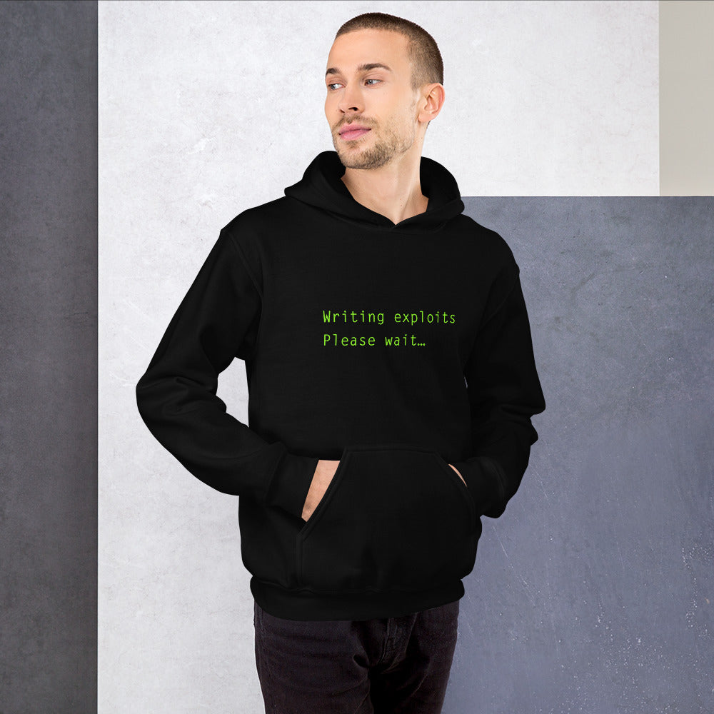 Writing exploits Please wait… - Unisex Hoodie by DarkByteGear