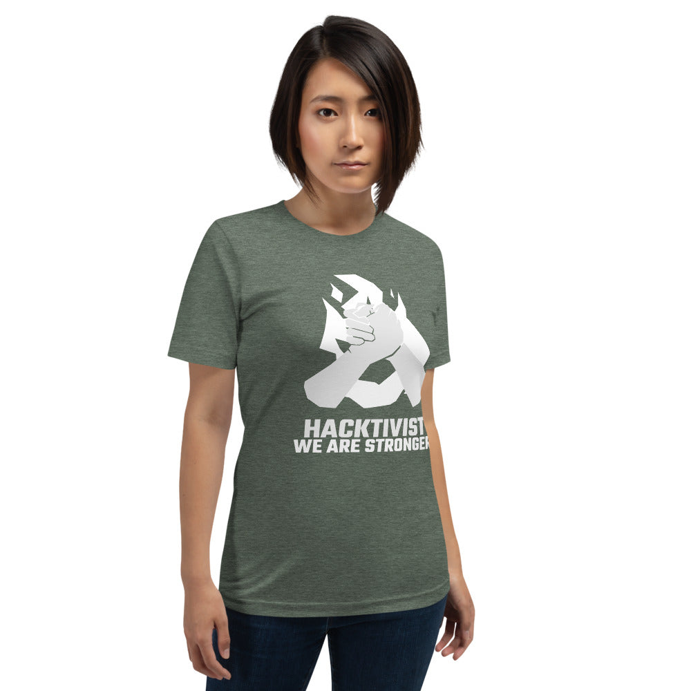 Hacktivist - Short-Sleeve Unisex T-Shirt (white text) by DarkByteGear