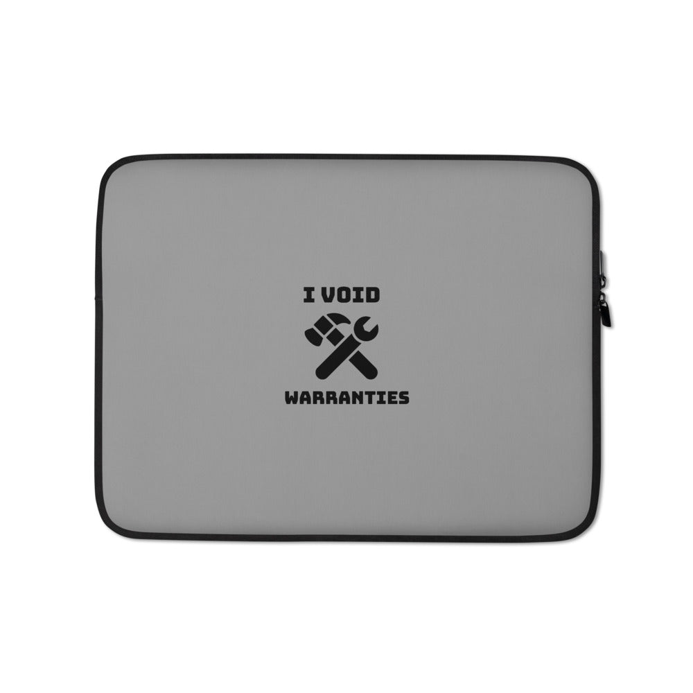 I void warranties - Laptop Sleeve - 15 in (grey) by DarkByteGear
