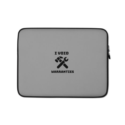 I void warranties - Laptop Sleeve - 15 in (grey) by DarkByteGear