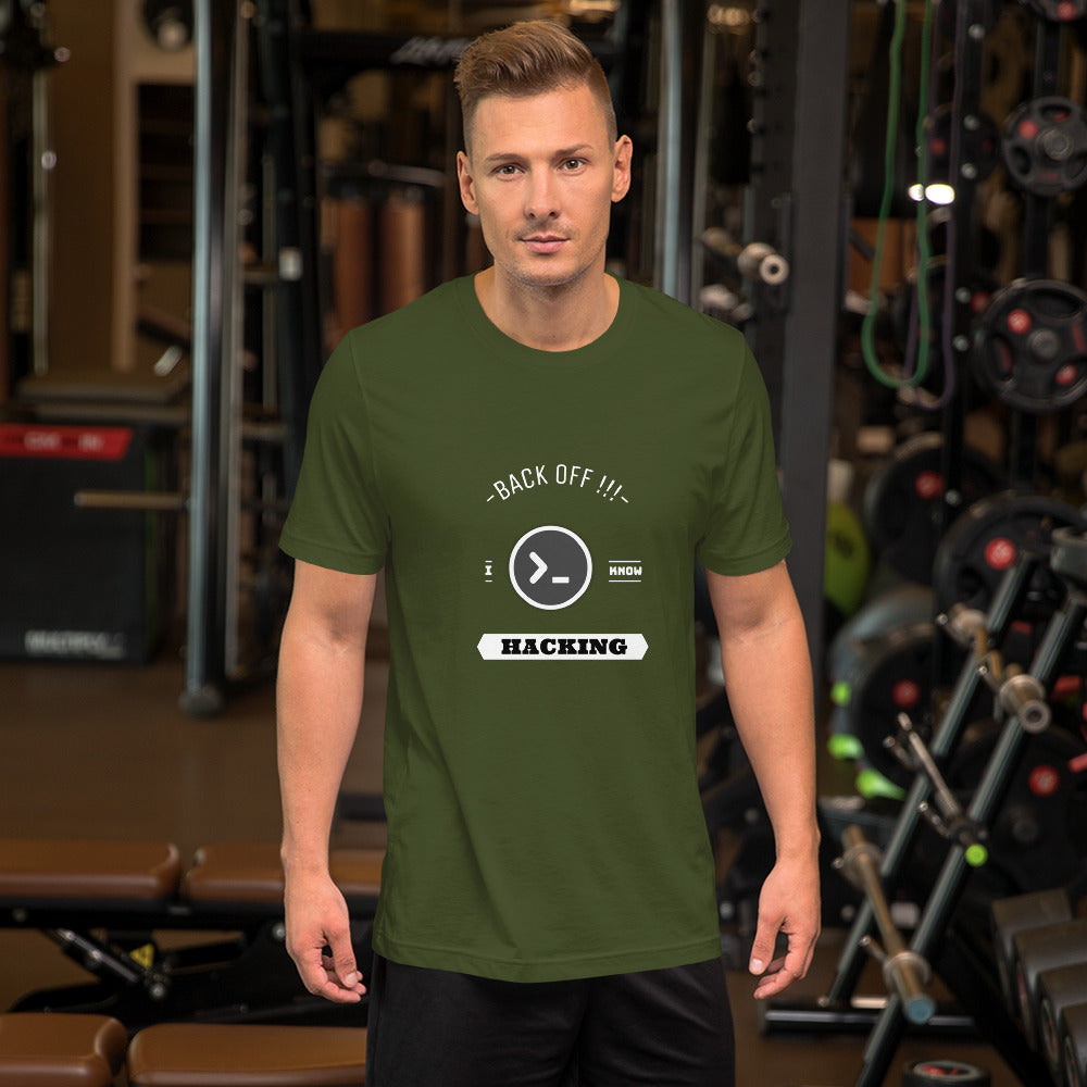 Back off I know hacking - Short-Sleeve Unisex T-Shirt by DarkByteGear