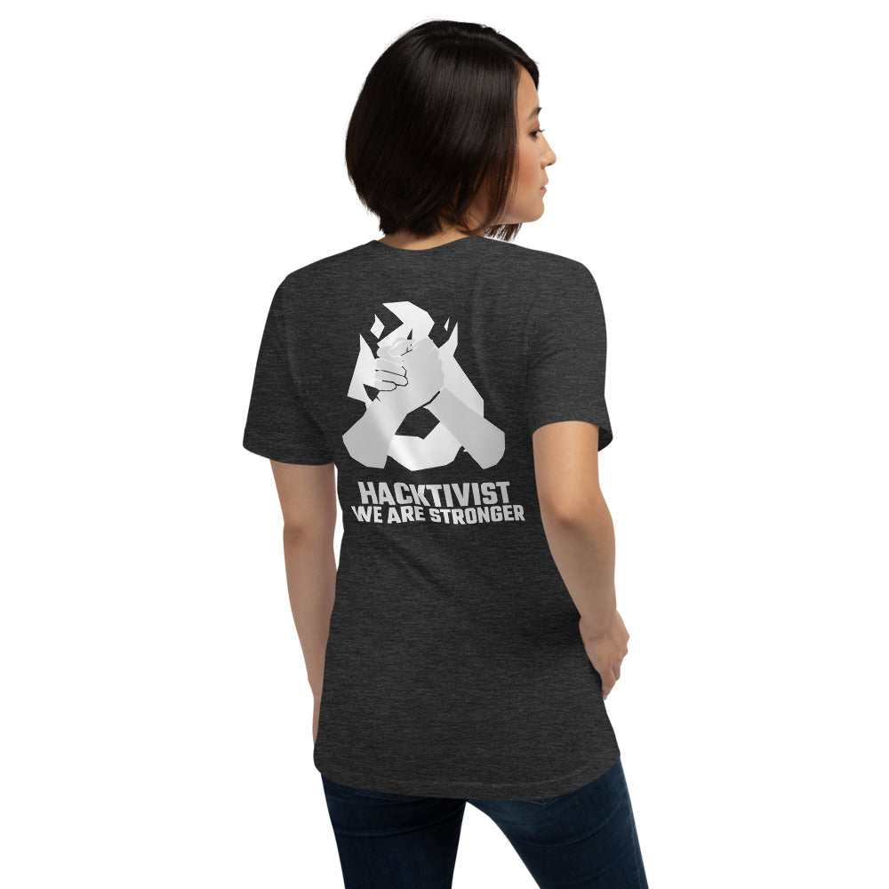 Hacktivist - Short-Sleeve Unisex T-Shirt (white text) by DarkByteGear