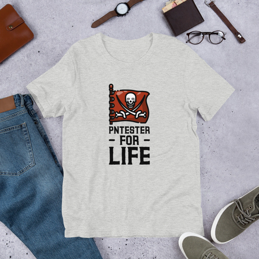 Pentester for life - Short-Sleeve Unisex T-Shirt (black text) by DarkByteGear