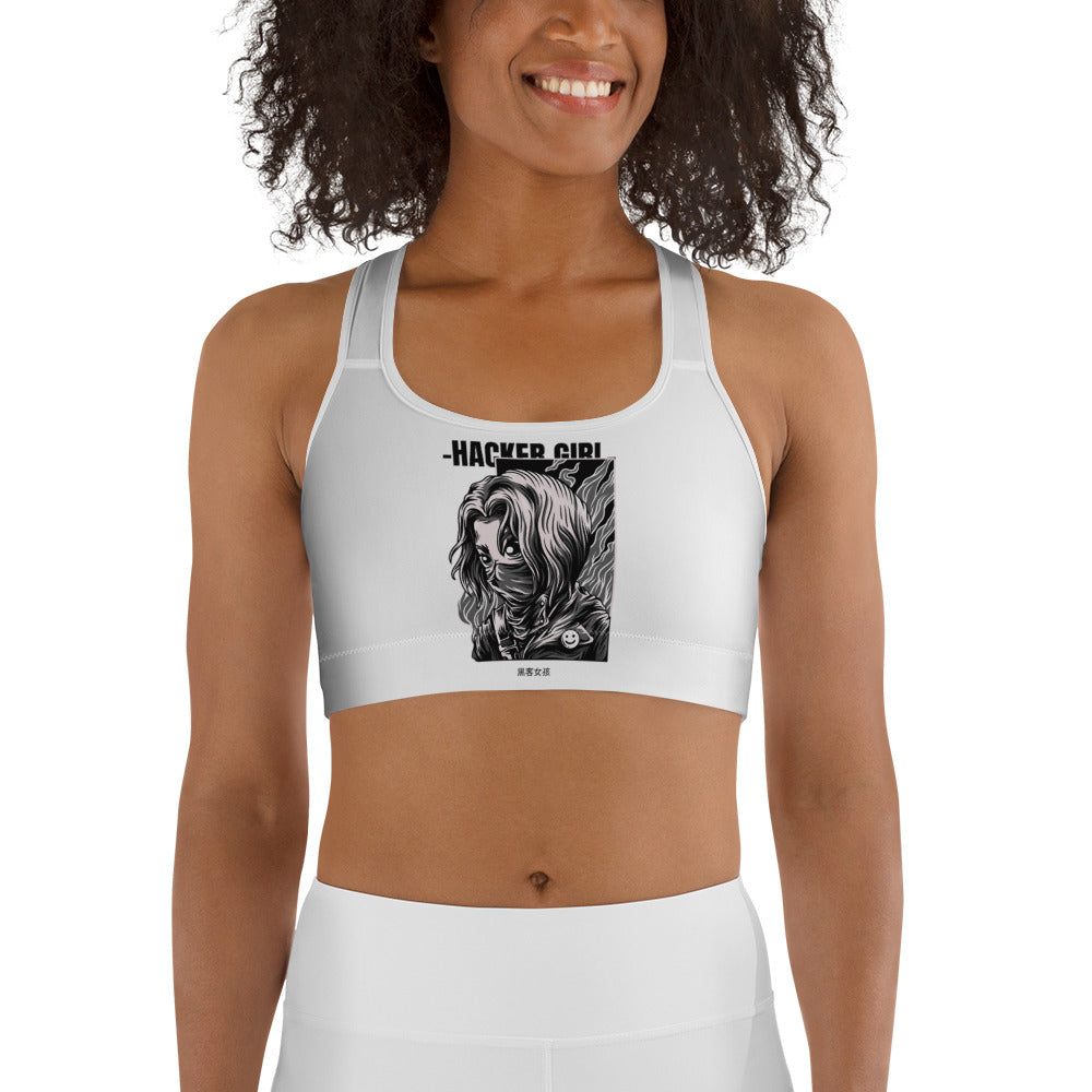 Hacker girl - Sports bra by DarkByteGear