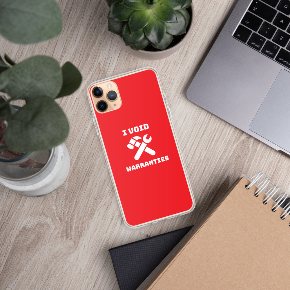 I void warranties - iPhone Case (red) by DarkByteGear