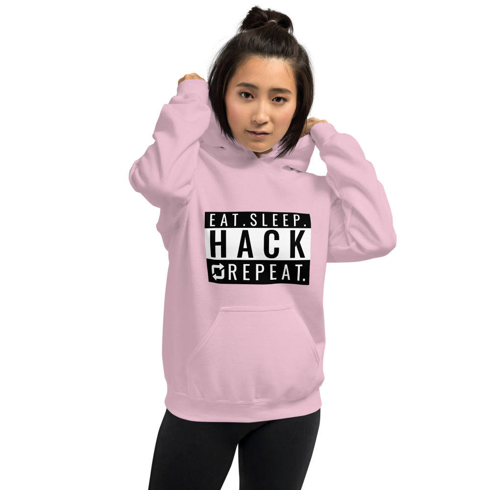 Eat Sleep Hack Repeat - Unisex Hoodie (black) by DarkByteGear