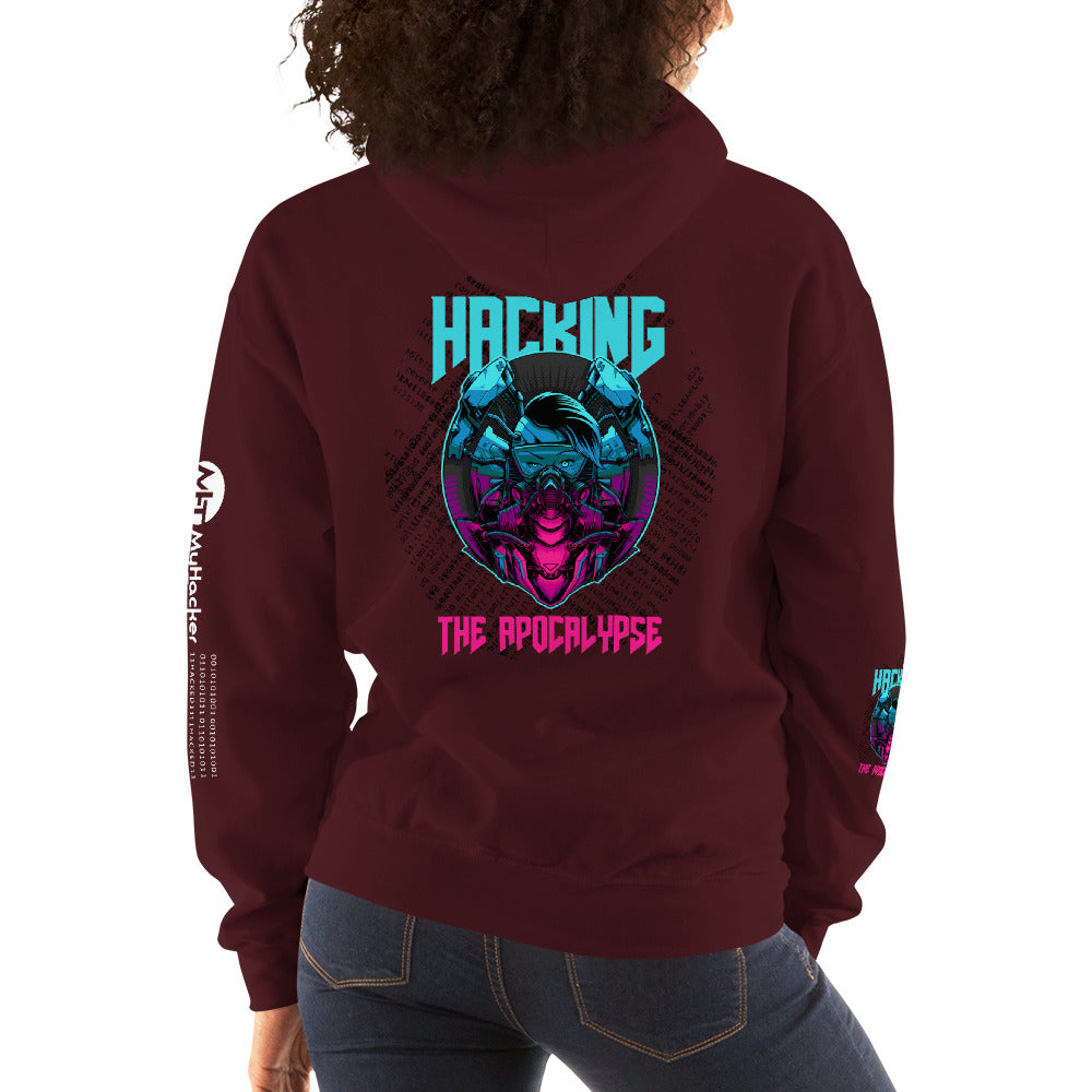 Hacking the apocalypse v1 - Unisex Hoodie (with all sides design) by DarkByteGear