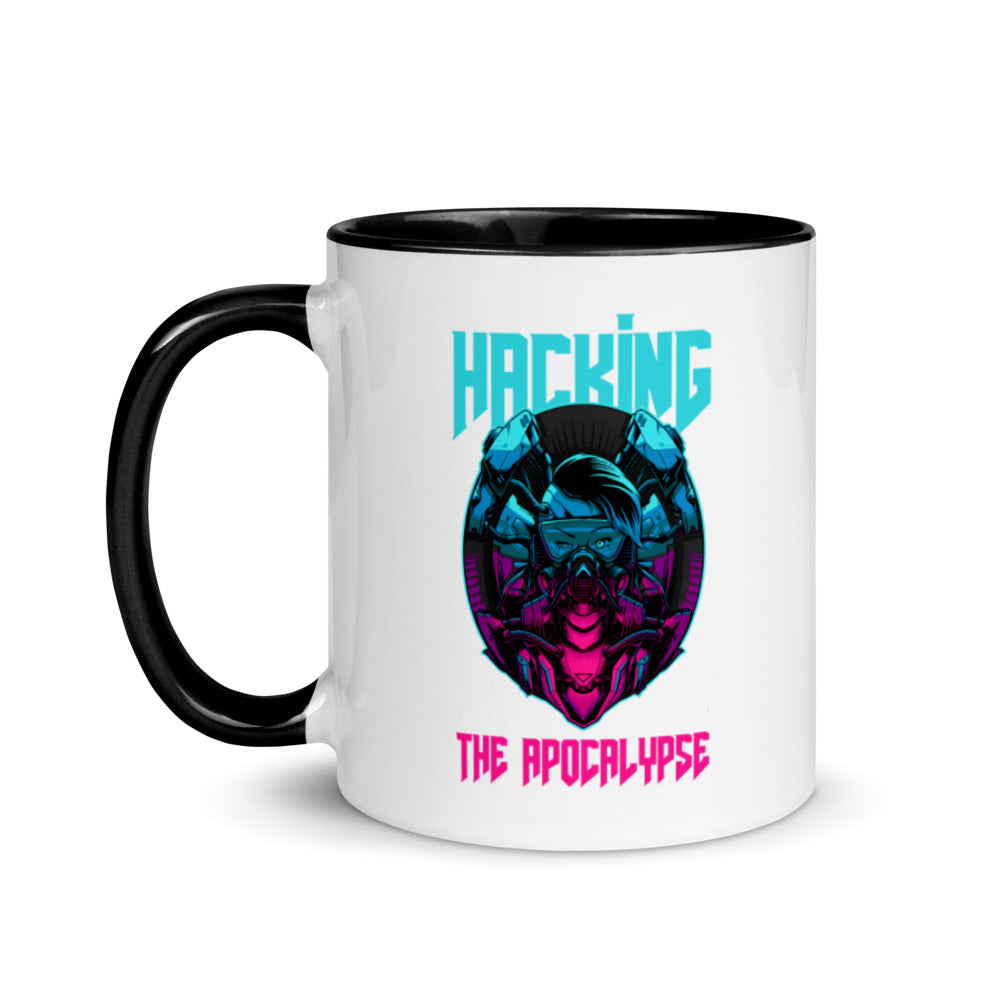 Hacking the apocalypse - Mug with Color Inside by DarkByteGear