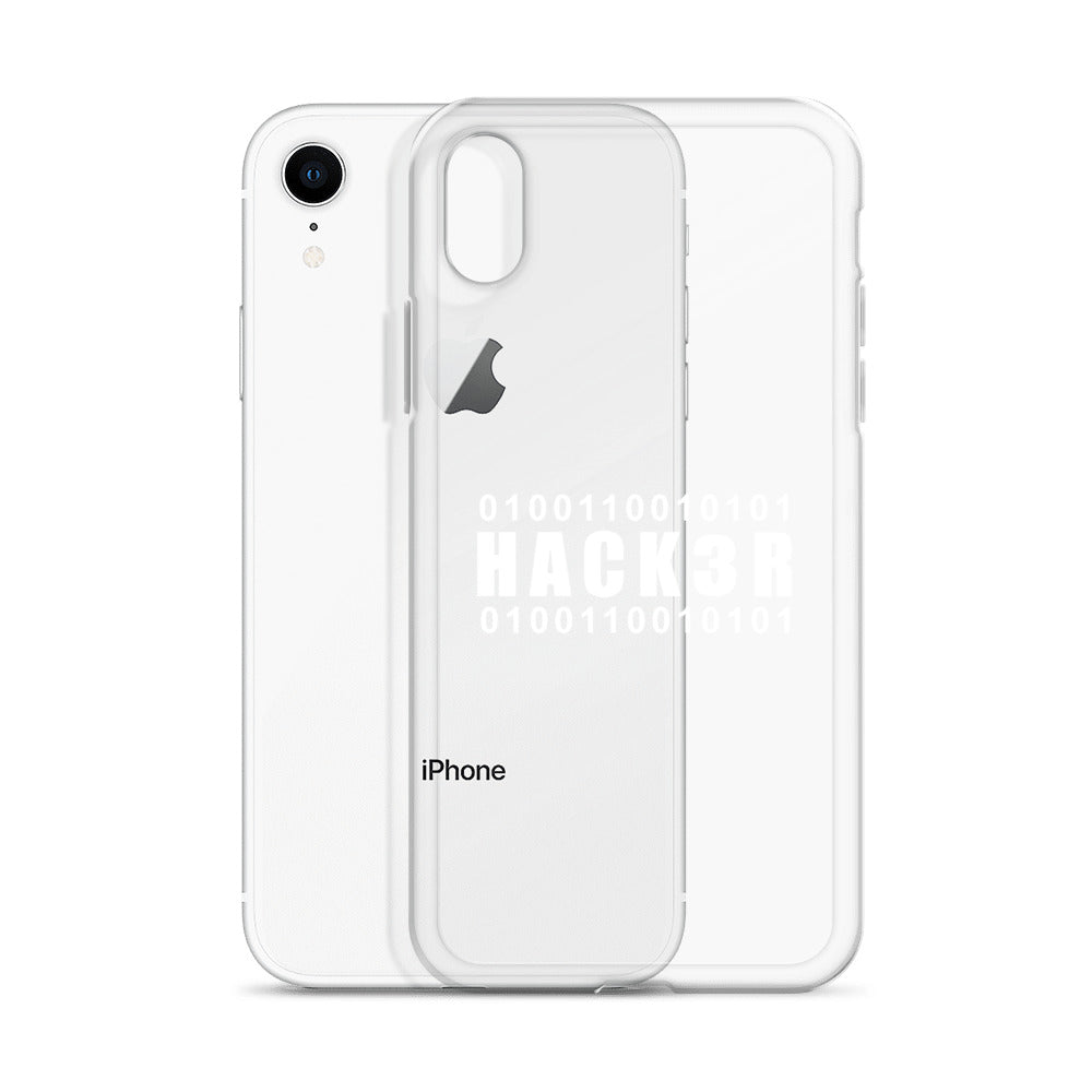 0100110010101 Hack3r - iPhone Case (white text) by DarkByteGear