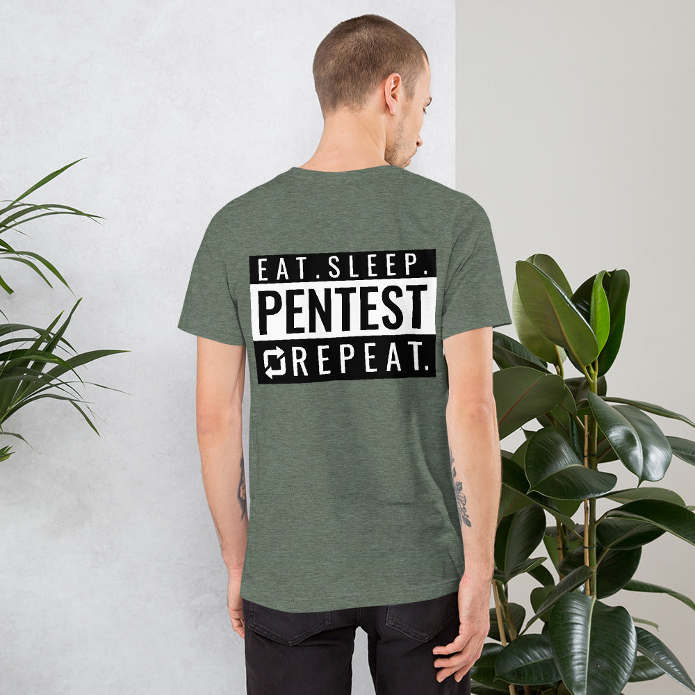 Eat sleep pentest repeat - Short-Sleeve Unisex T-Shirt by DarkByteGear
