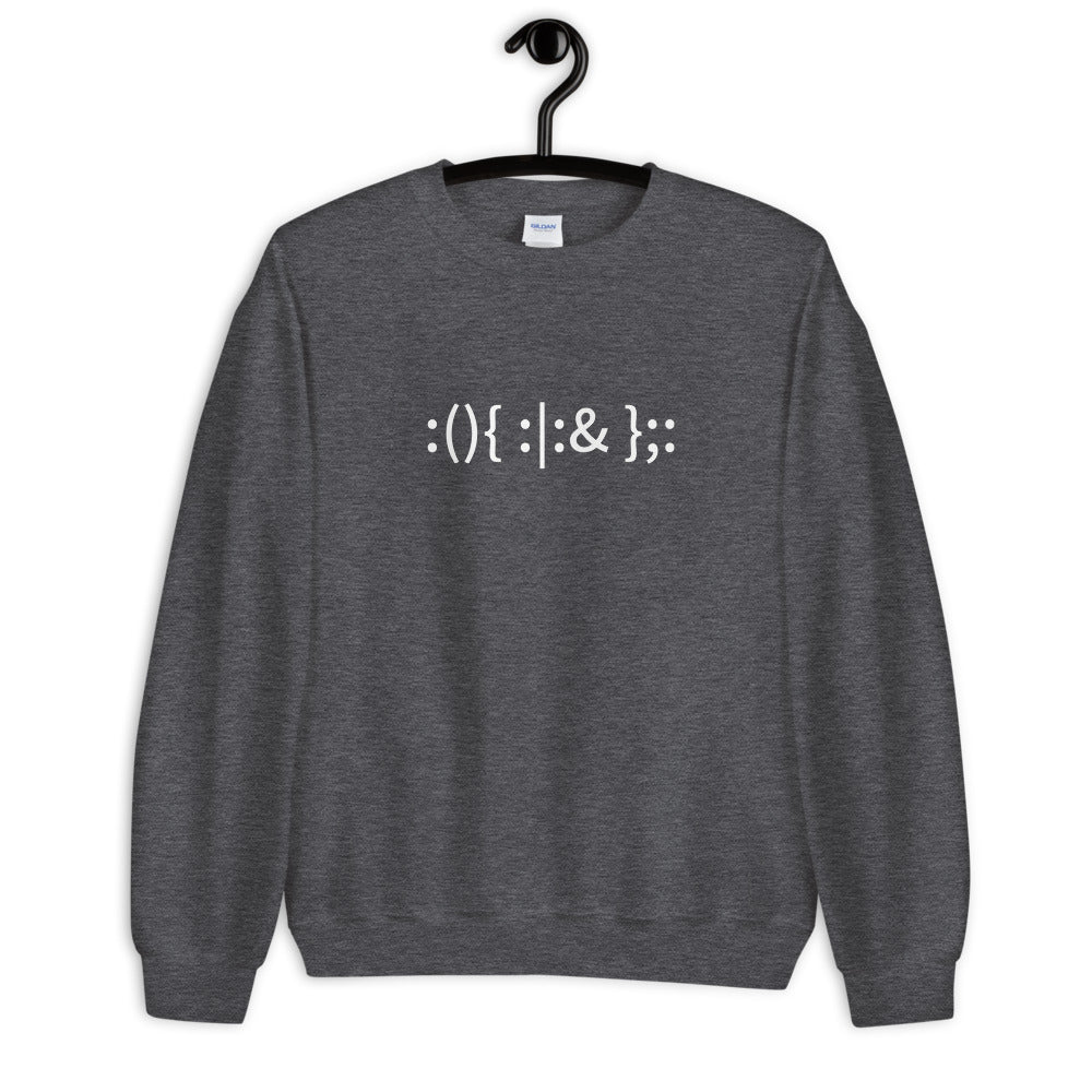 Linux Hackers - Bash Fork Bomb - Unisex Sweatshirt by DarkByteGear