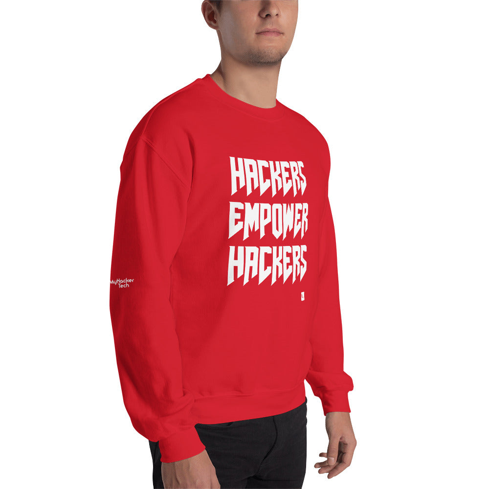 Hackers empower hackers - Unisex Sweatshirt by DarkByteGear