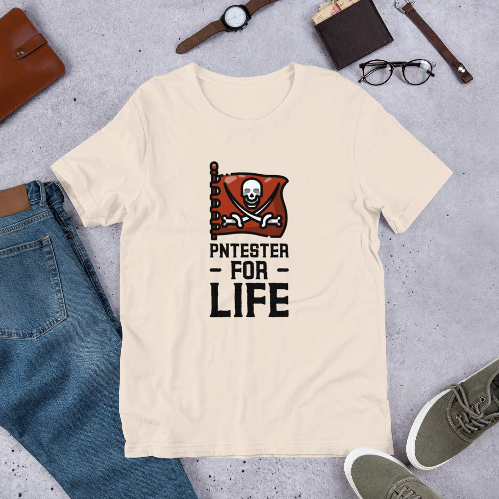 Pentester for life - Short-Sleeve Unisex T-Shirt (black text) by DarkByteGear