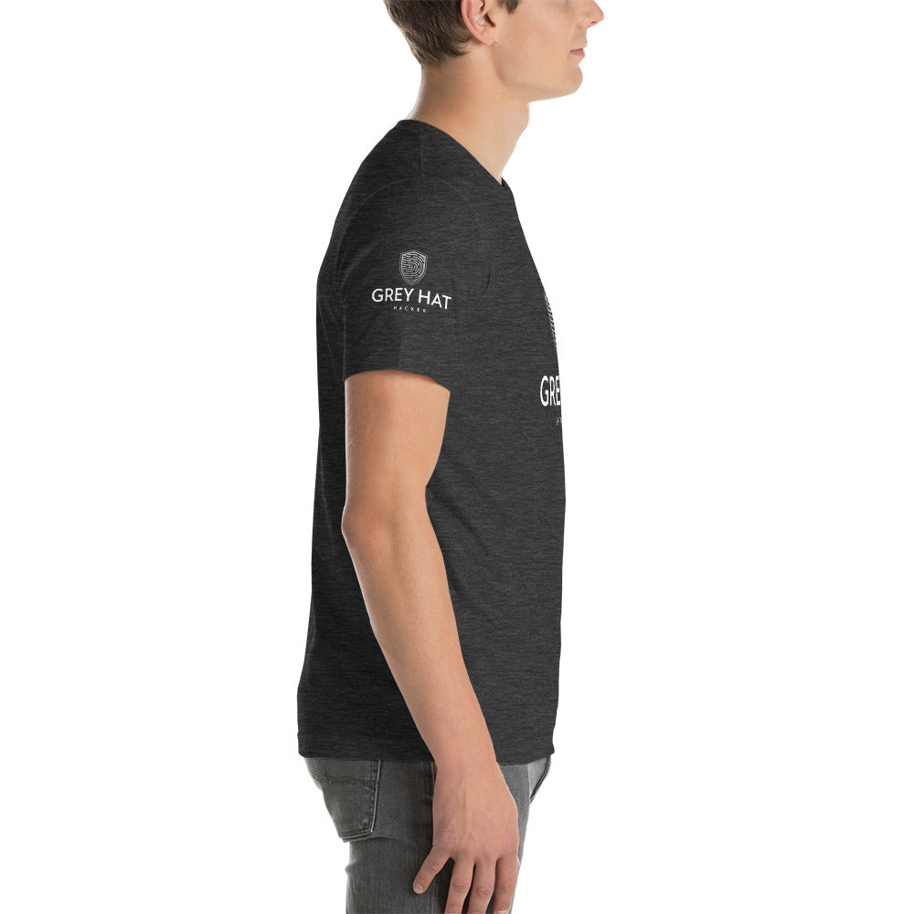 Grey Hat Hacker - Short-Sleeve Unisex T-Shirt by DarkByteGear