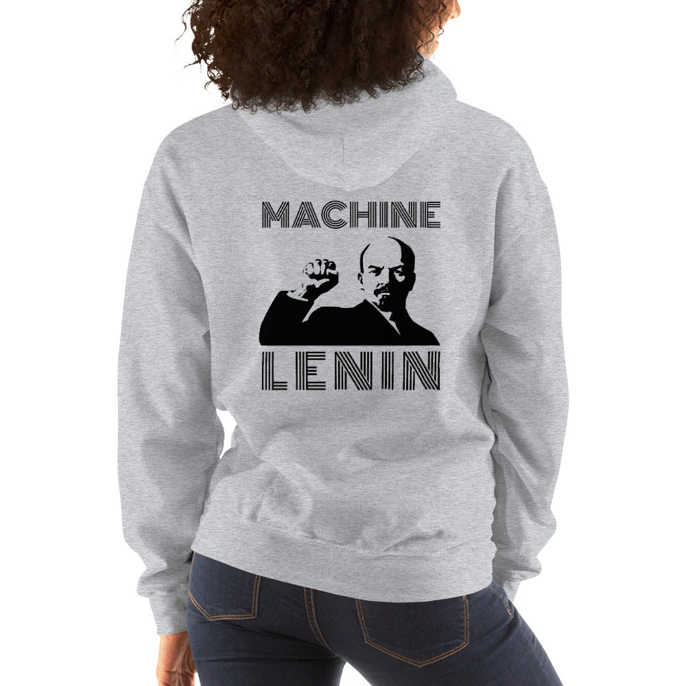 Machine Lenin - Unisex Hoodie (black text) by DarkByteGear
