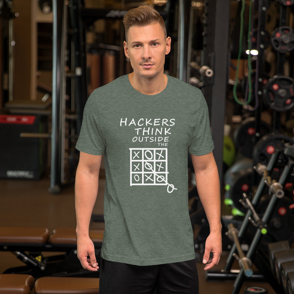 Hackers think outside the box - Short-Sleeve Unisex T-Shirt by DarkByteGear