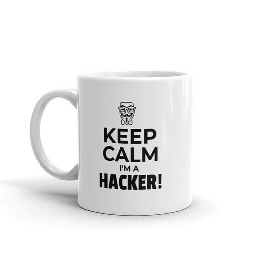 Keep Calm I'm a hacker! - Mug (black text) by DarkByteGear
