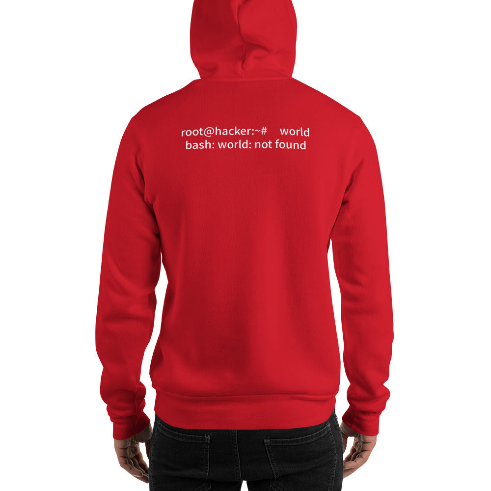 Linux Tweaks - world not found - Unisex Hoodie (with back design) by DarkByteGear