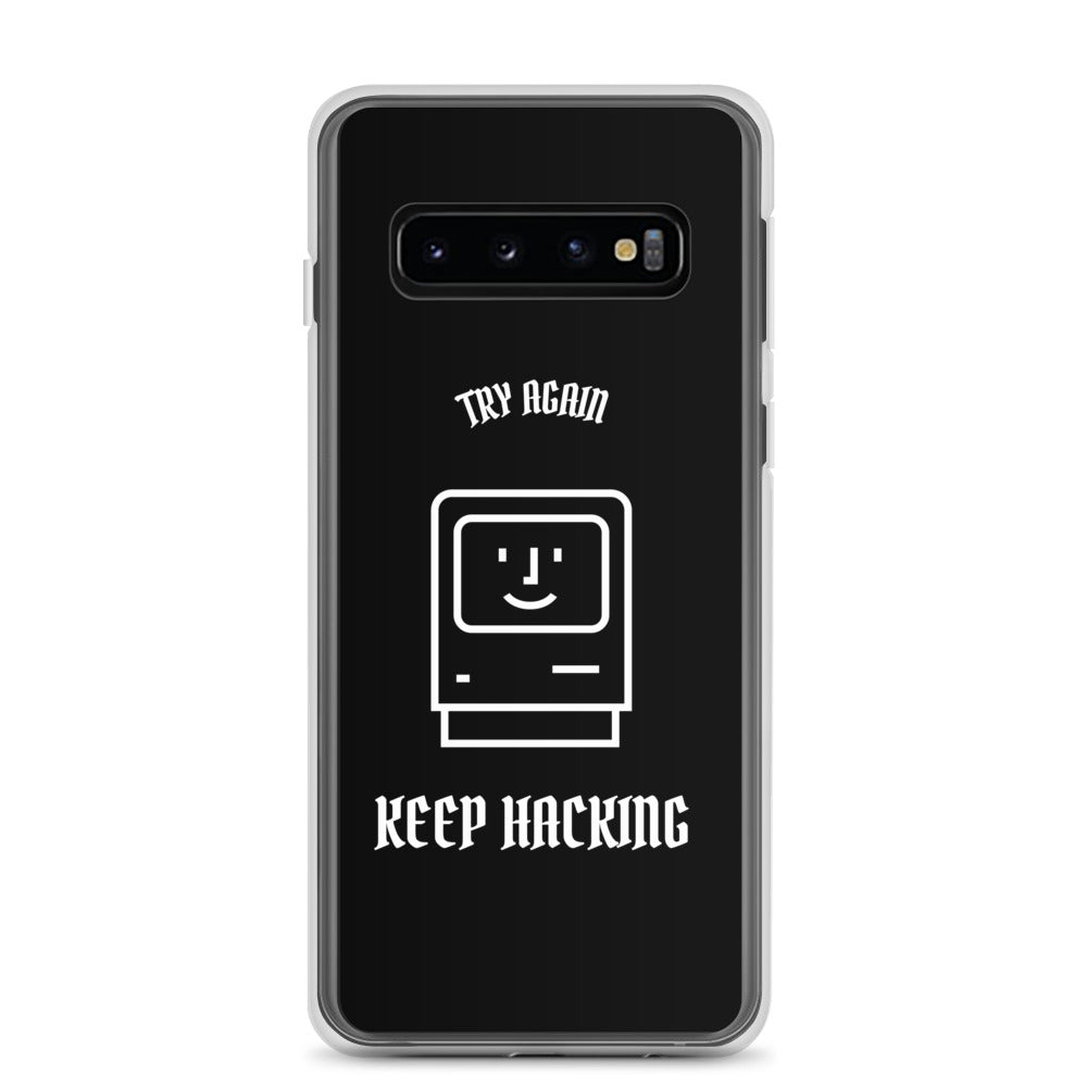 Keep hacking - Samsung Case (white text) by DarkByteGear