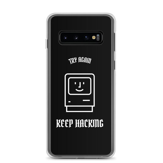 Keep hacking - Samsung Case (white text) by DarkByteGear