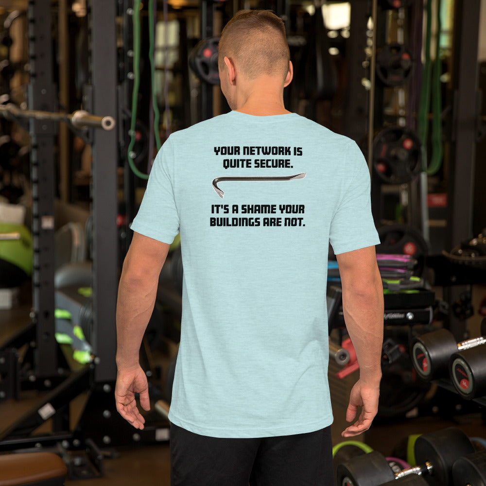Your network is quite secure - Short-Sleeve Unisex T-Shirt (black text) by DarkByteGear