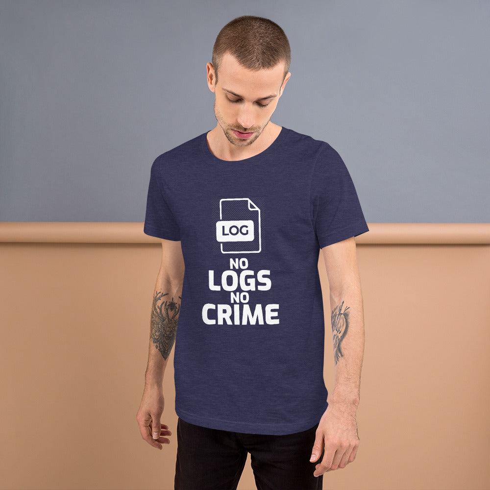 No logs no crime - Short-Sleeve Unisex T-Shirt by DarkByteGear