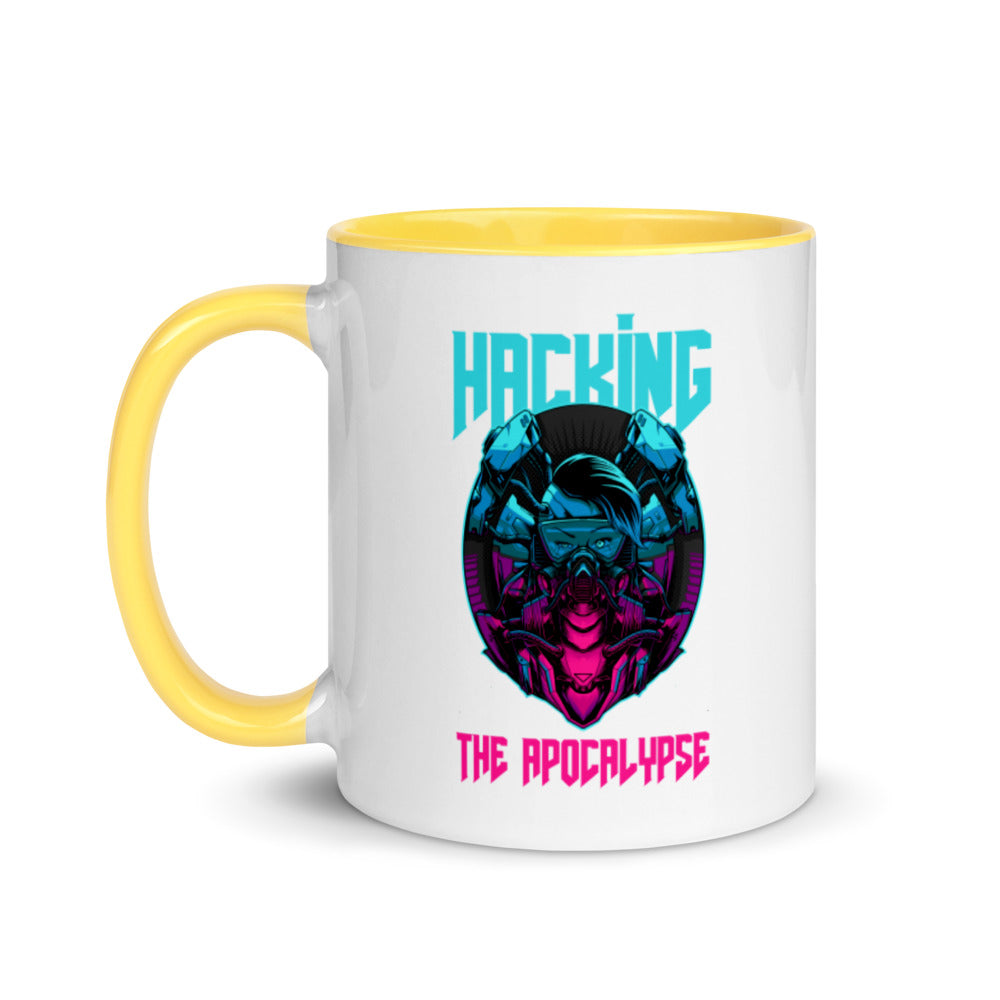 Hacking the apocalypse - Mug with Color Inside by DarkByteGear