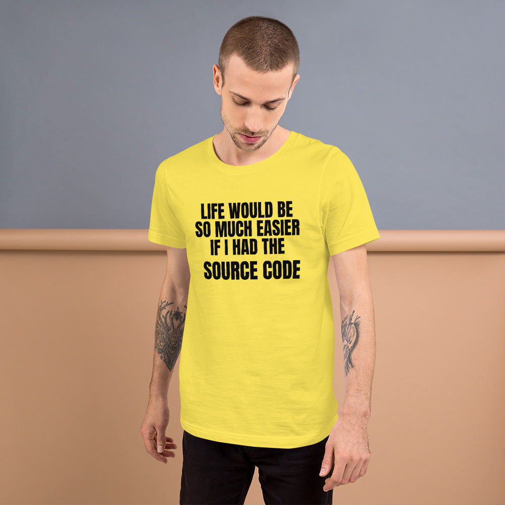 Source code - Short-Sleeve Unisex T-Shirt (black text) by DarkByteGear