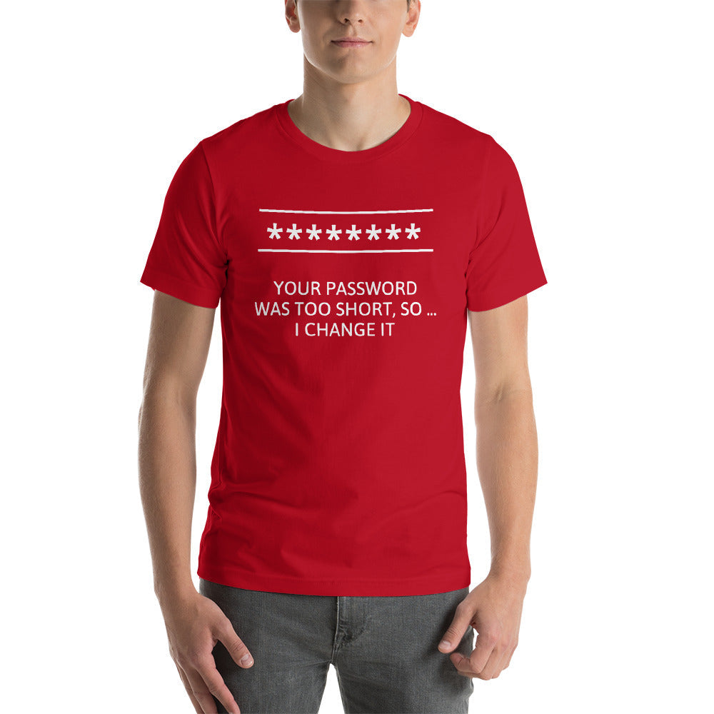 Password - Short-Sleeve Unisex T-Shirt (white text) by DarkByteGear