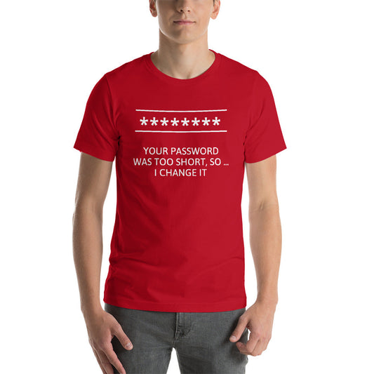 Password - Short-Sleeve Unisex T-Shirt (white text) by DarkByteGear