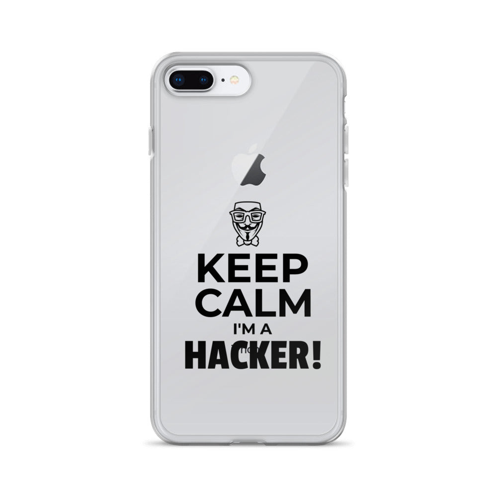 Keep Calm I'm a hacker! - iPhone Case (black text) by DarkByteGear