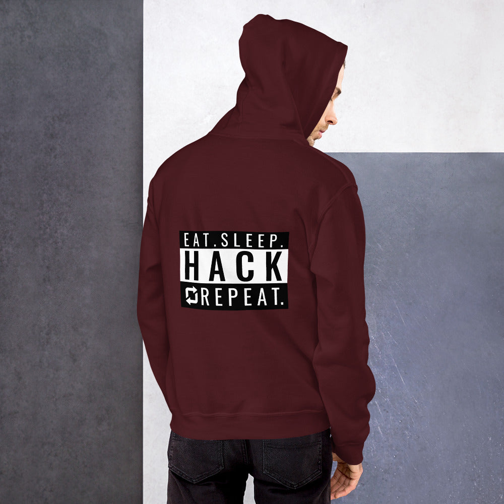 Eat Sleep Hack Repeat - Unisex Hoodie by DarkByteGear