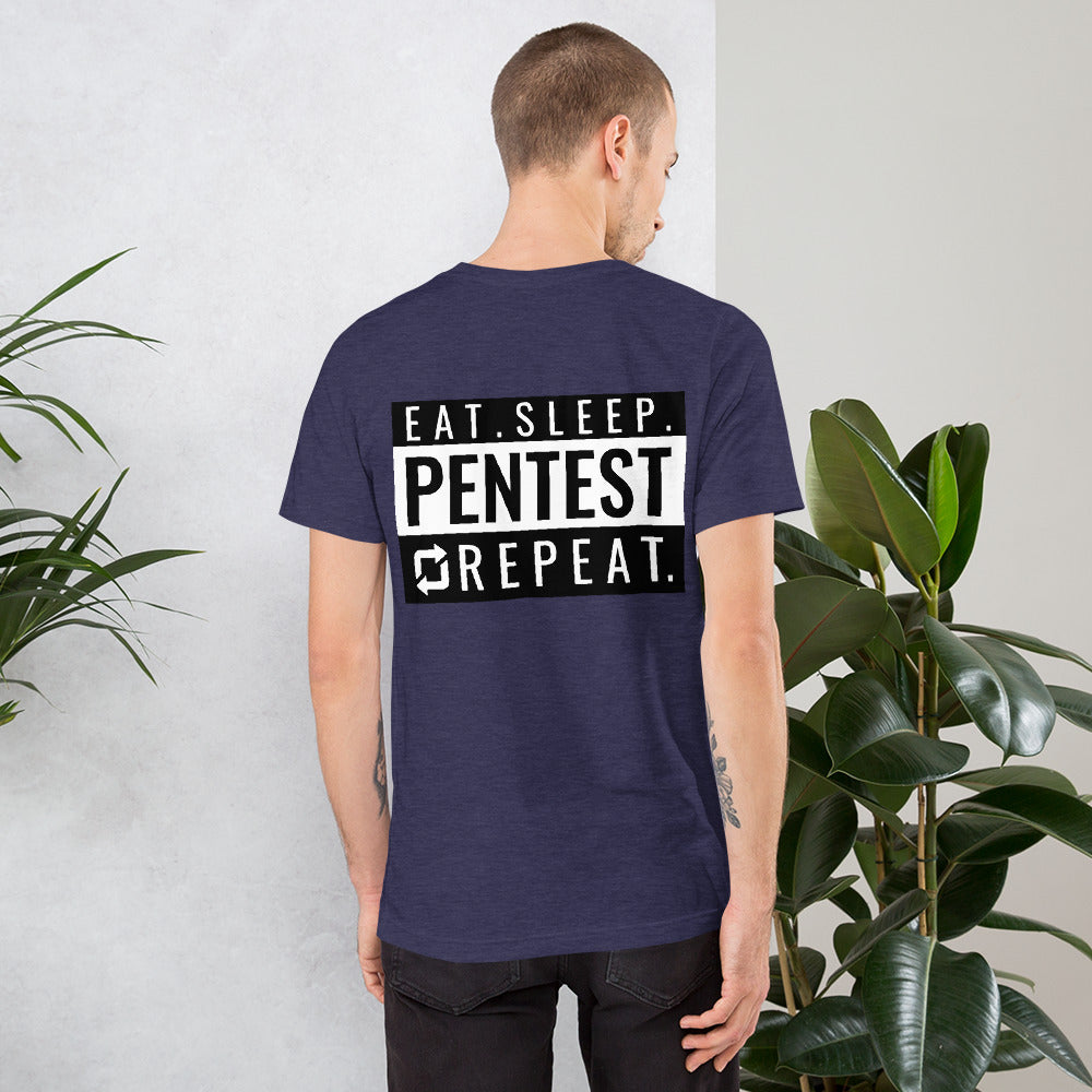 Eat sleep pentest repeat - Short-Sleeve Unisex T-Shirt by DarkByteGear