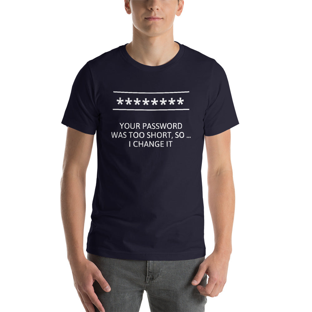 Password - Short-Sleeve Unisex T-Shirt (white text) by DarkByteGear