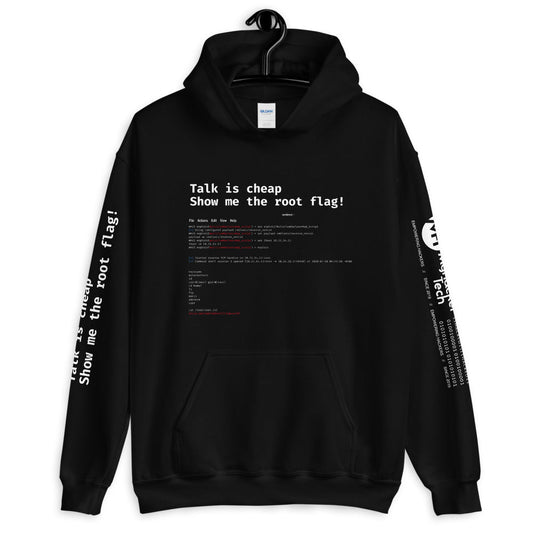Talk is cheap show me the root flag - Unisex Hoodie by DarkByteGear