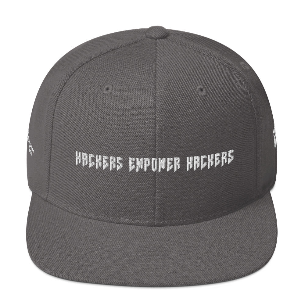 Hackers empower hackers - Snapback Hat by DarkByteGear
