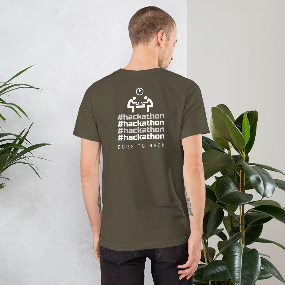 #hackathon - Short-Sleeve Unisex T-Shirt by DarkByteGear