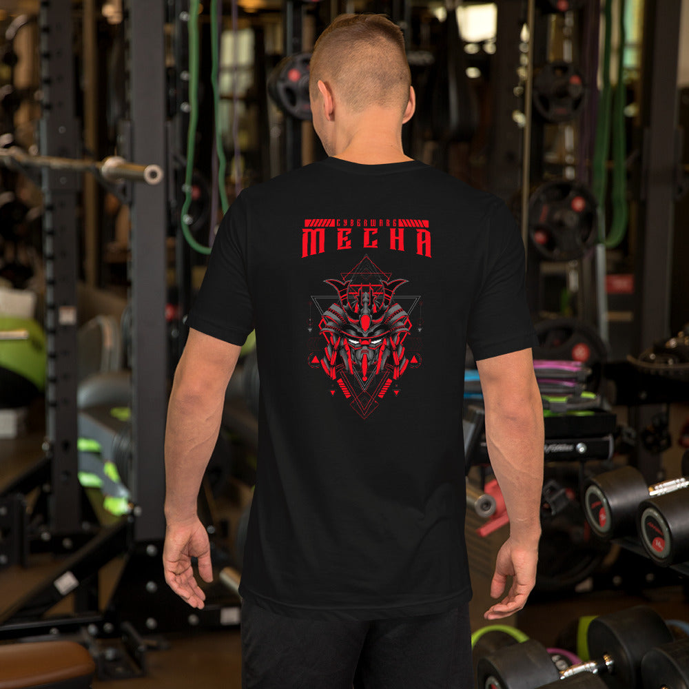 CyberWare Mecha - Short-Sleeve Unisex T-Shirt ( back print) by DarkByteGear