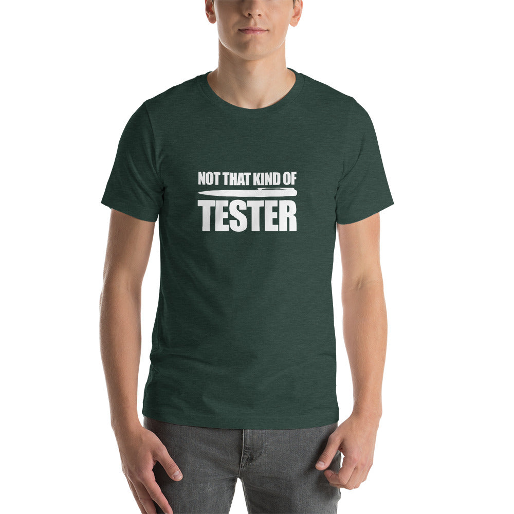 Not that kind of pen tester - Short-Sleeve Unisex T-Shirt (white text) by DarkByteGear