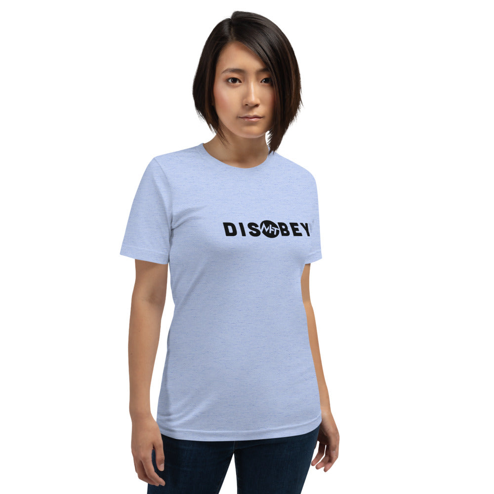 Disobey - Short-Sleeve Unisex T-Shirt (black text) by DarkByteGear
