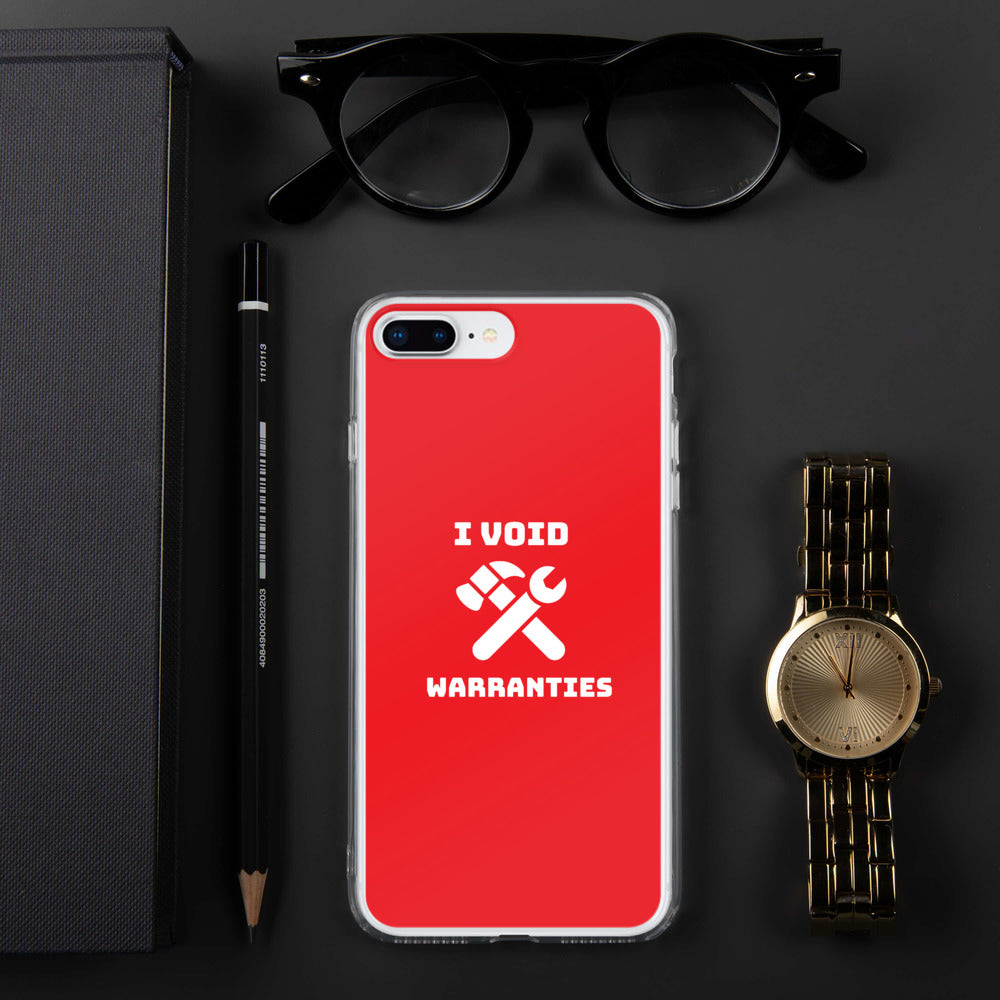 I void warranties - iPhone Case (red) by DarkByteGear