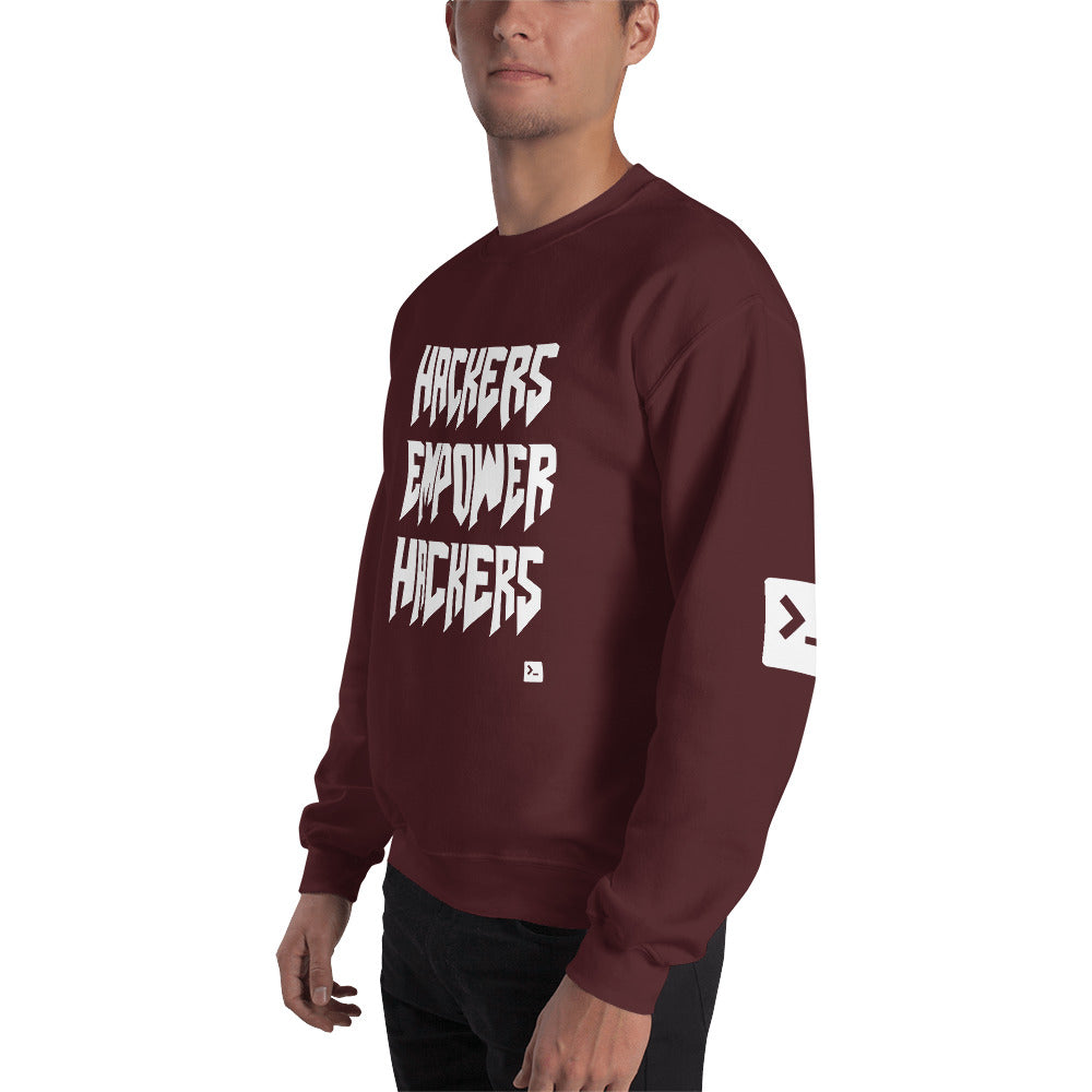 Hackers empower hackers - Unisex Sweatshirt by DarkByteGear